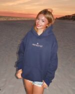 pink palm puff hoodie