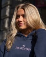 pink palm puff hoodie