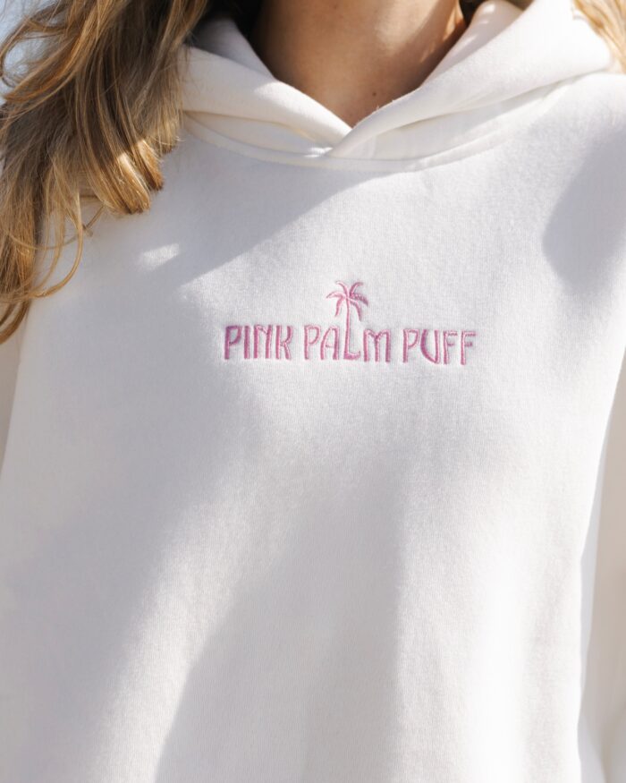 Pink Palm Puff Hoodie