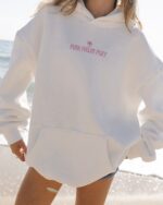 Pink Palm Puff Hoodie