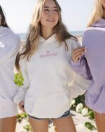 Pink Palm Puff Hoodie